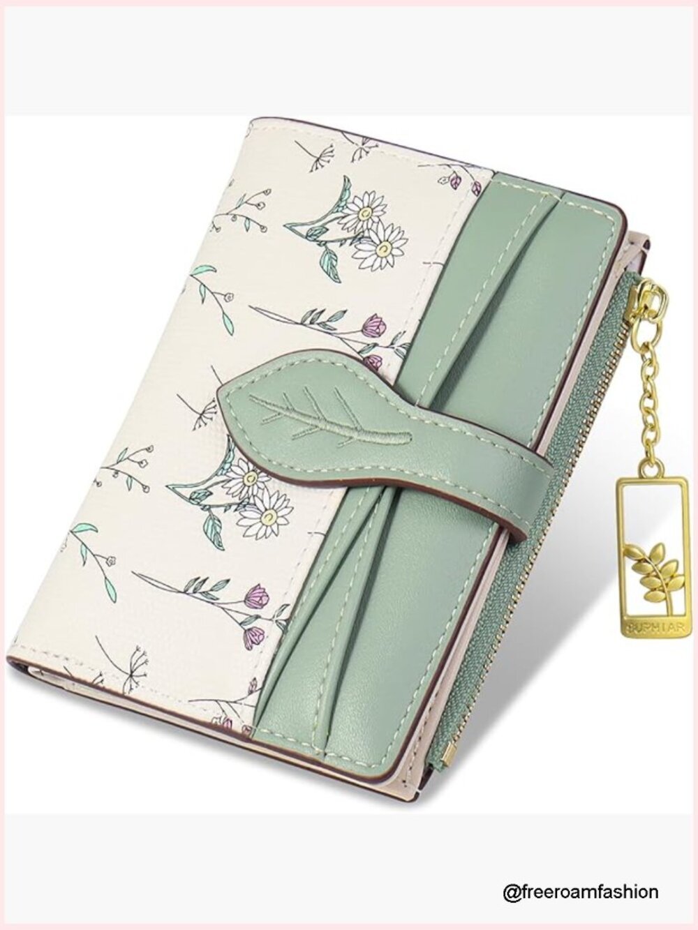 RFID Blocking Bifold Wallet with Coin Zipper Pocket, Credit Card Holder, ID